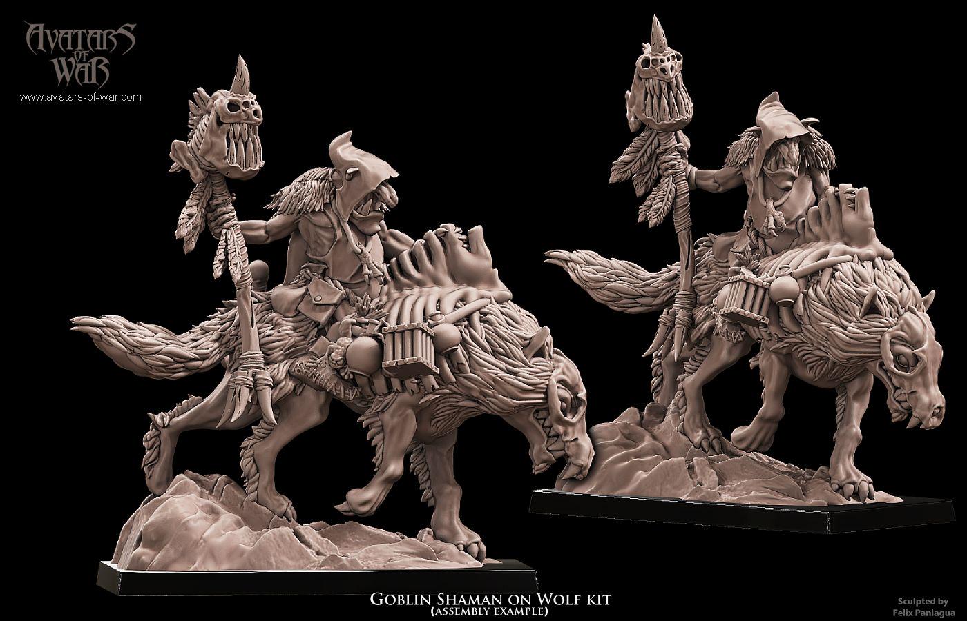 Avatars of War Goblin Shaman on Wolf - Fantasy / D&D (Custom Order) - product image 4 of 5