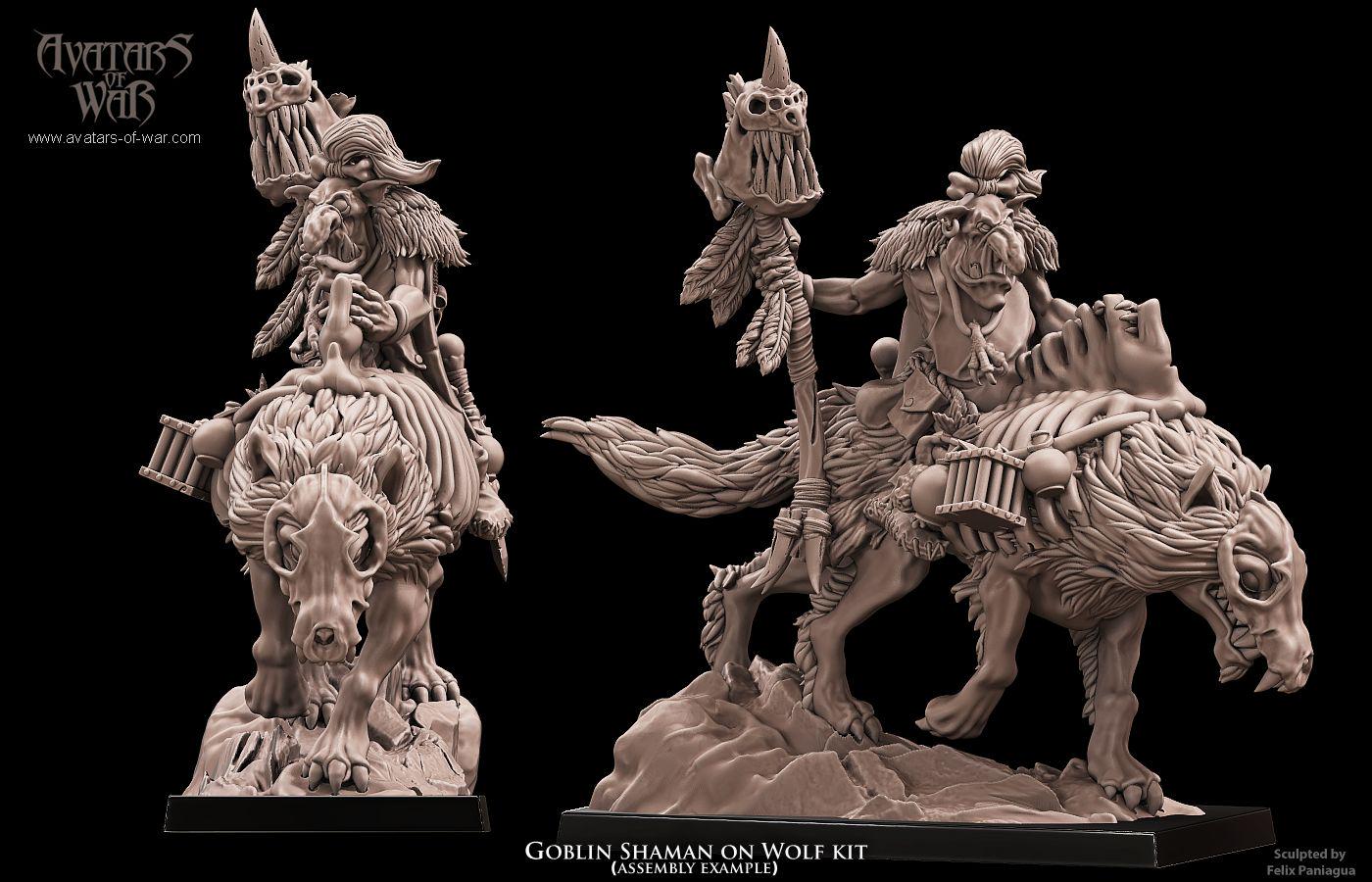 Avatars of War Goblin Shaman on Wolf - Fantasy / D&D (Custom Order) - product image 2 of 5
