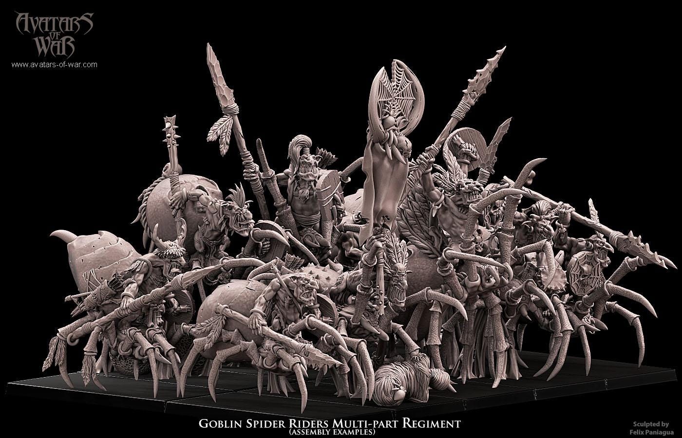 Avatars of War Goblin Spider Riders Regiment - Fantasy / D&D (Custom Order) - product image 2 of 10