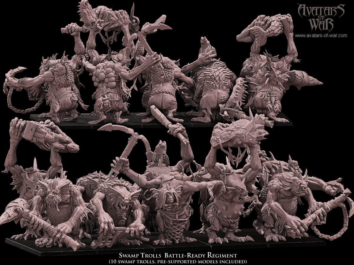 Avatars of War Swamp Trolls - Fantasy / D&D (Custom Order) - product image 1 of 4