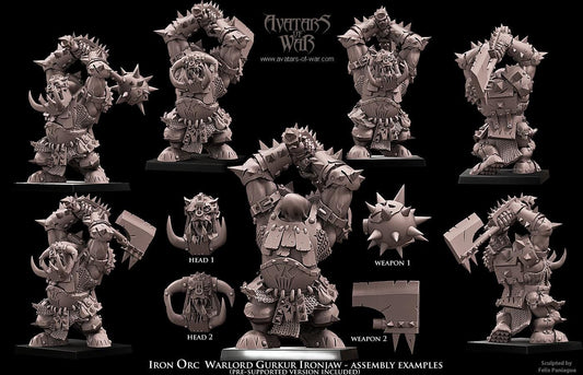Avatars of War Gurkur Ironjaw Black Orc Warlord - Fantasy / D&D (Custom Order) - product image