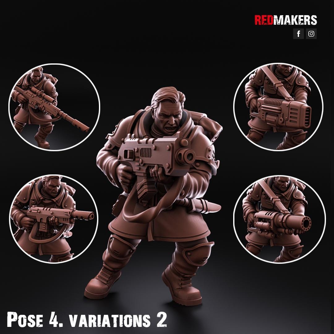 Red Makers Shock Troops Command Squad (Custom Order) - product image 5 of 8