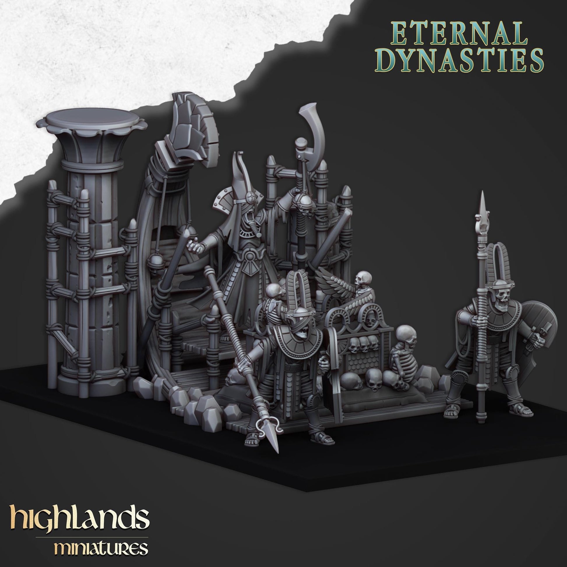 Highland Miniatures Pharaoh Funeral Ship - Fantasy / D&D (Custom Order) - product image 2 of 3