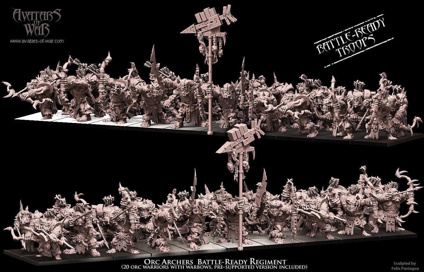 Avatars of War Orc Archers Regiment - Fantasy / D&D (Custom Order) - product image 1 of 3