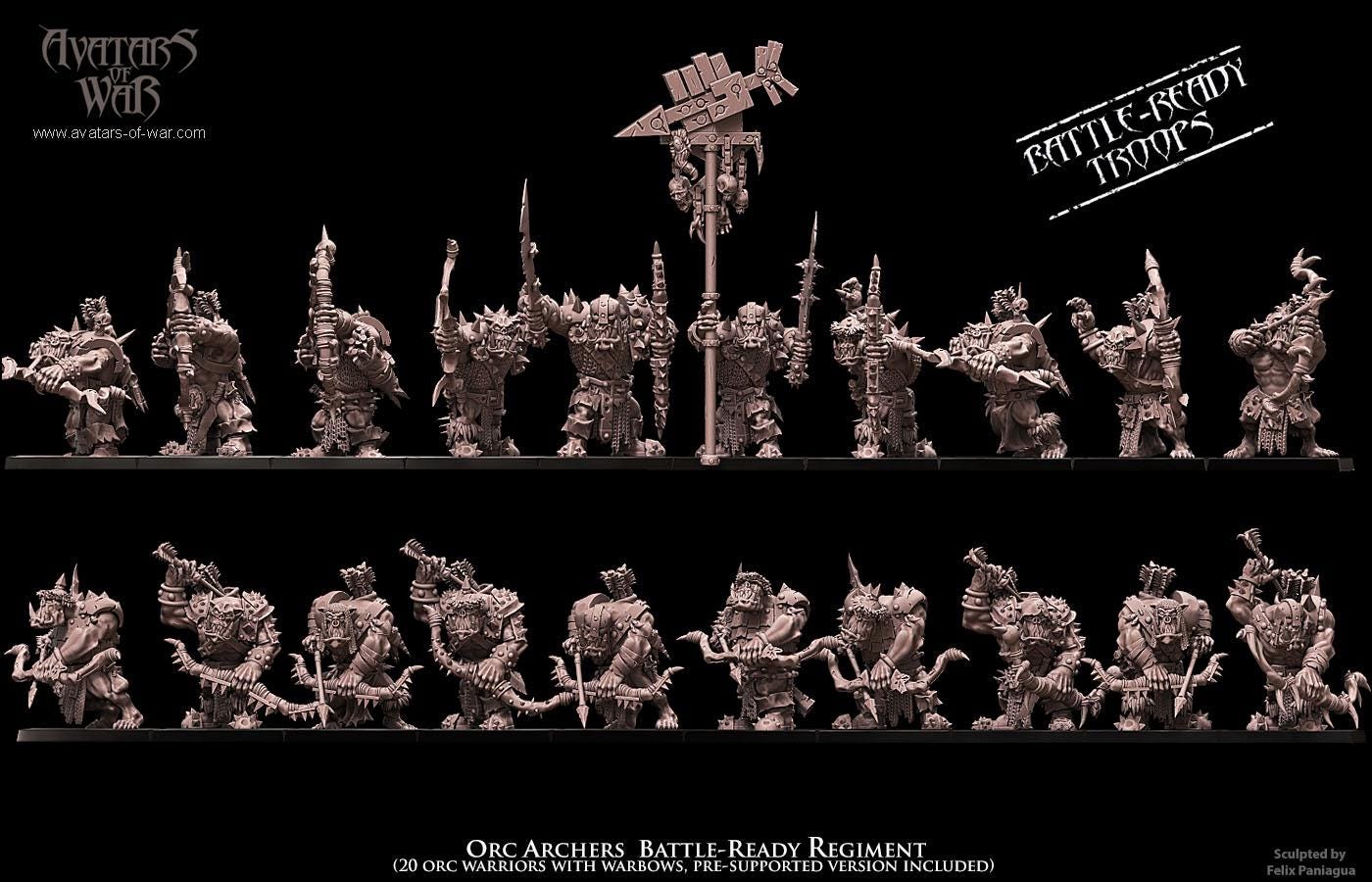 Avatars of War Orc Archers Regiment - Fantasy / D&D (Custom Order) - product image 2 of 3