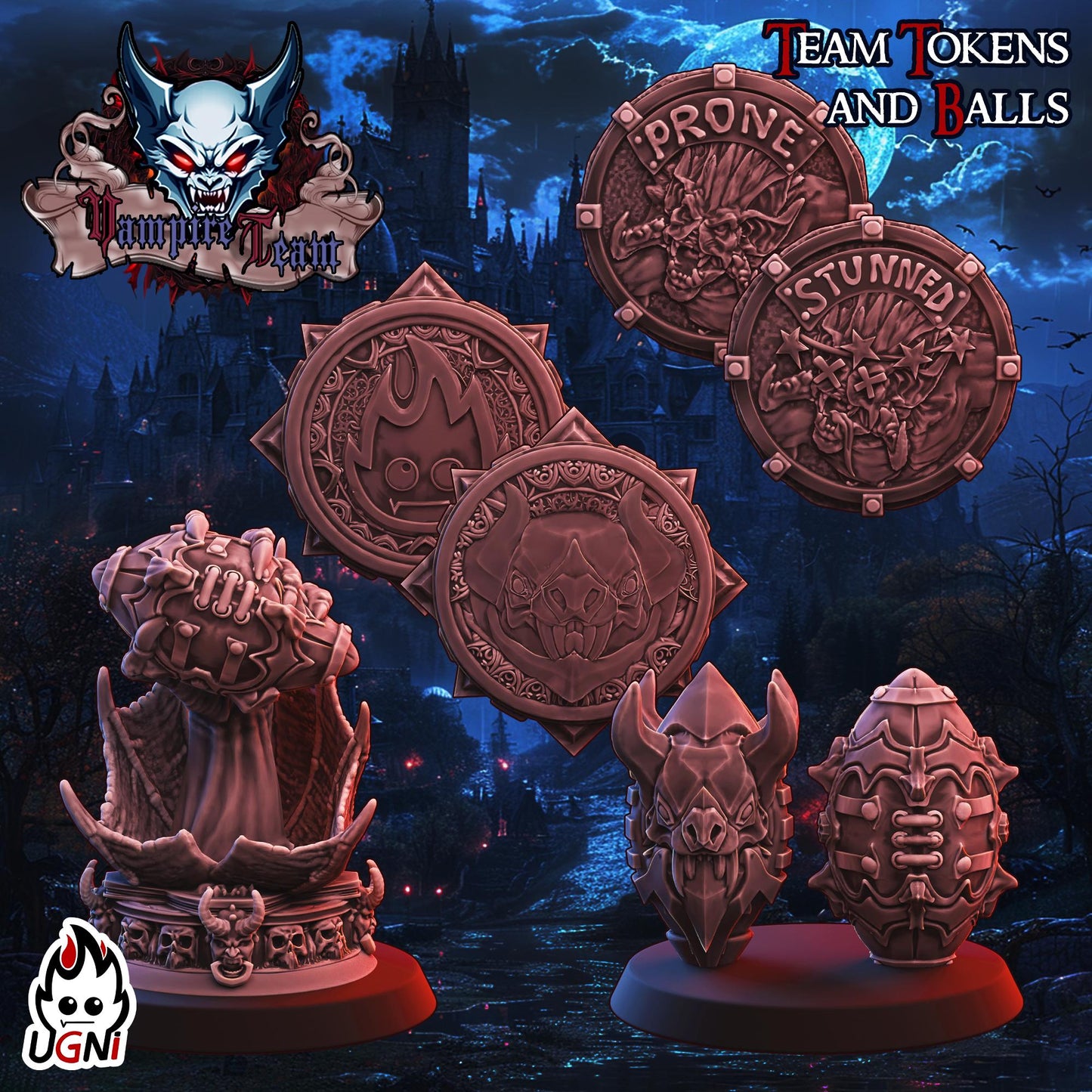 Vampire Team (Regular Style) Designed by UGNI Miniatures - Fantasy Football - product image 8 of 10