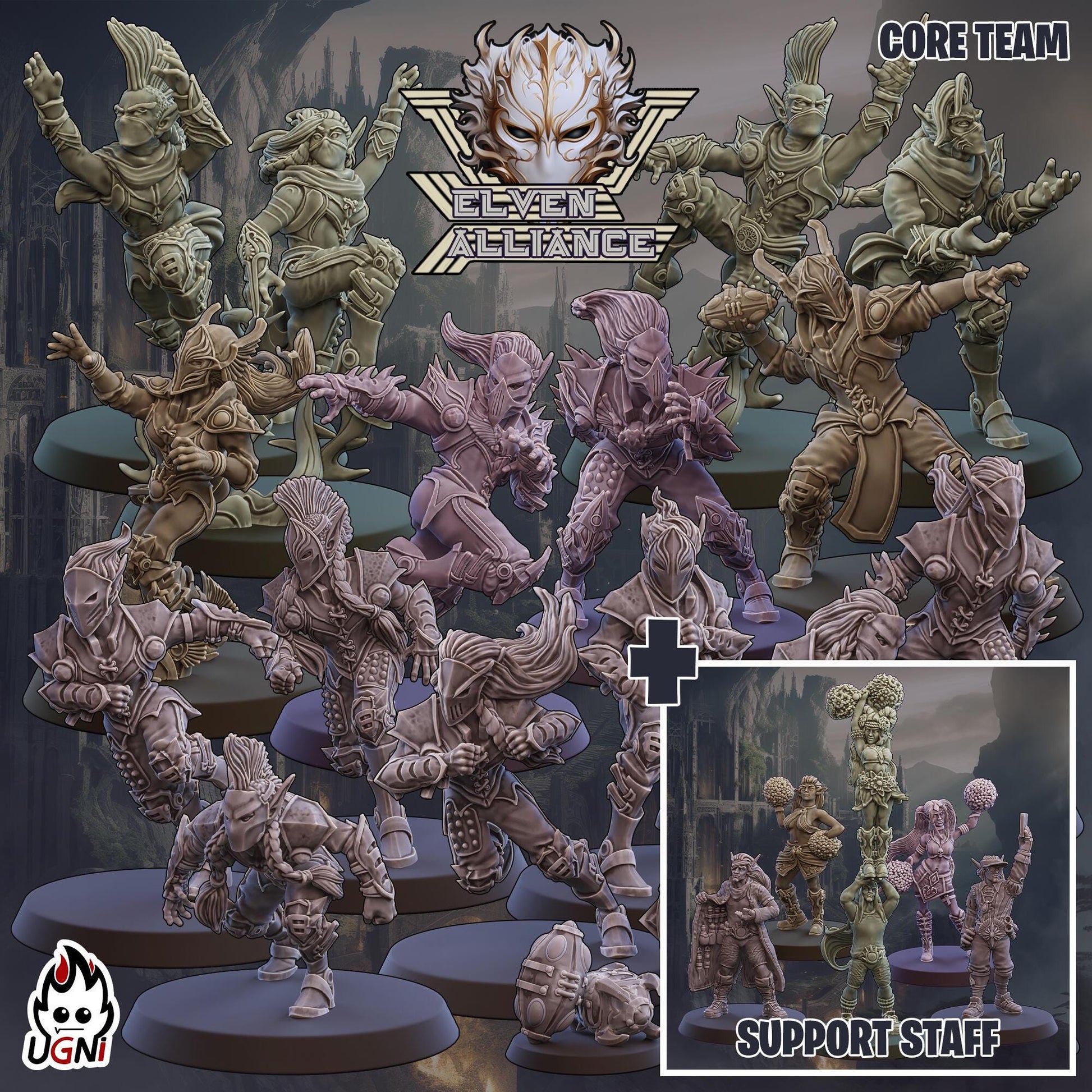 Elven Union Team Designed by UGNI Miniatures - Fantasy Football - product image 9 of 9