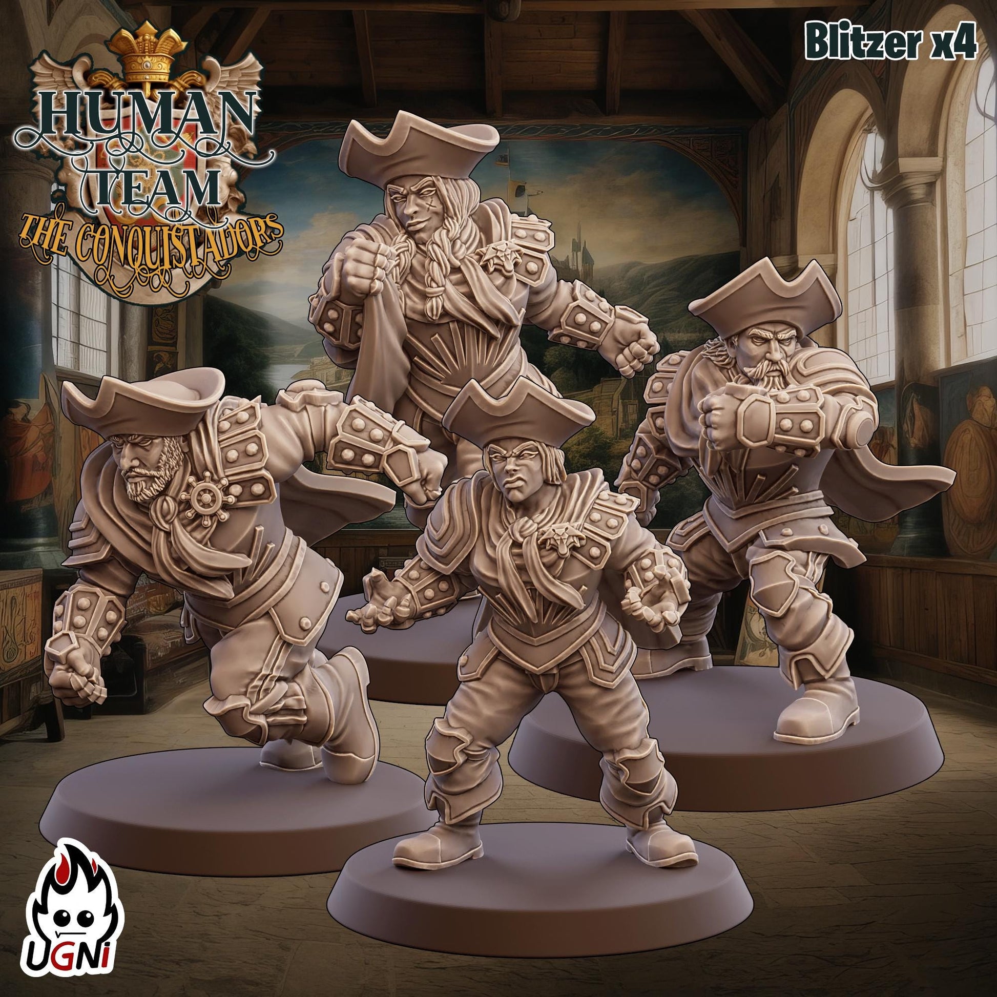 Human Team (Conquistador Style) Designed by UGNI Miniatures - Fantasy Football - product image 3 of 9