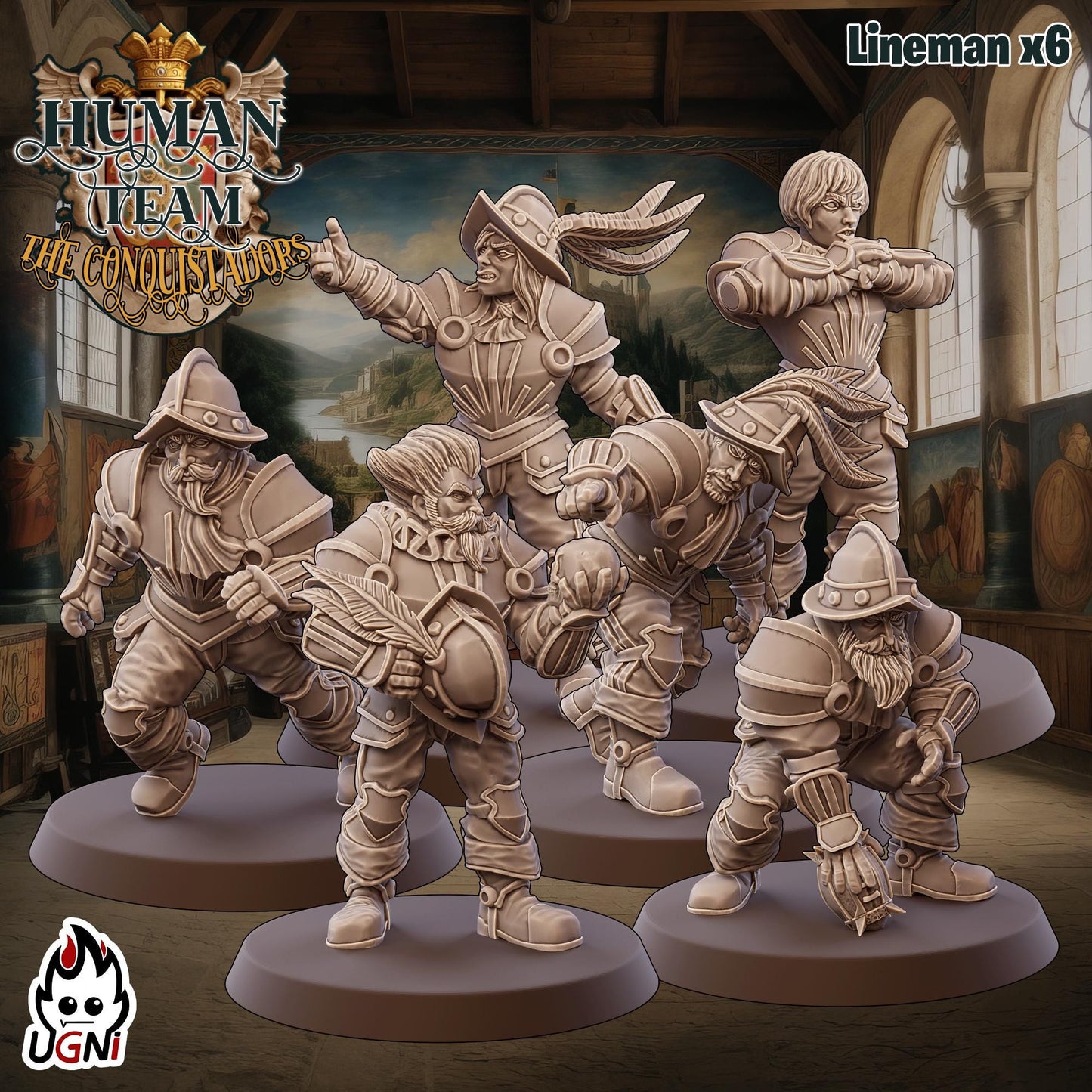 Human Team (Conquistador Style) Designed by UGNI Miniatures - Fantasy Football - product image 6 of 9