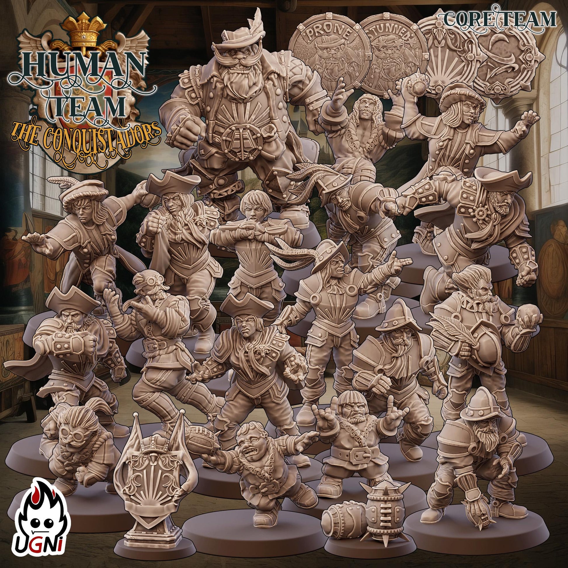 Human Team (Conquistador Style) Designed by UGNI Miniatures - Fantasy Football - product image 1 of 9