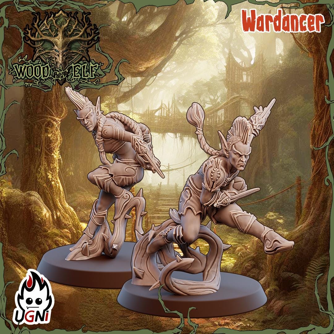 Wood Elf Team (Tree Dryads Style) Designed by UGNI Miniatures - Fantasy Football - product image 3 of 10