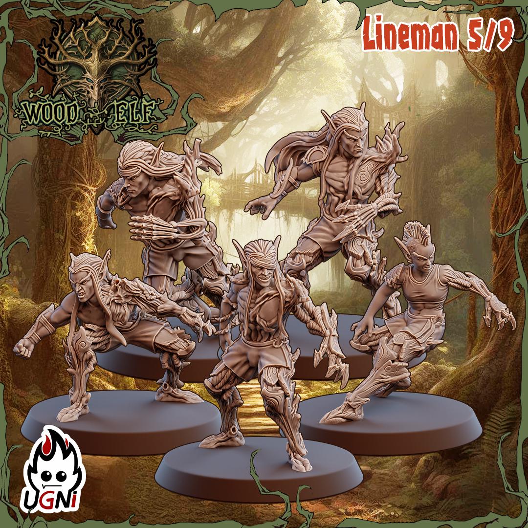 Wood Elf Team (Tree Dryads Style) Designed by UGNI Miniatures - Fantasy Football - product image 7 of 10