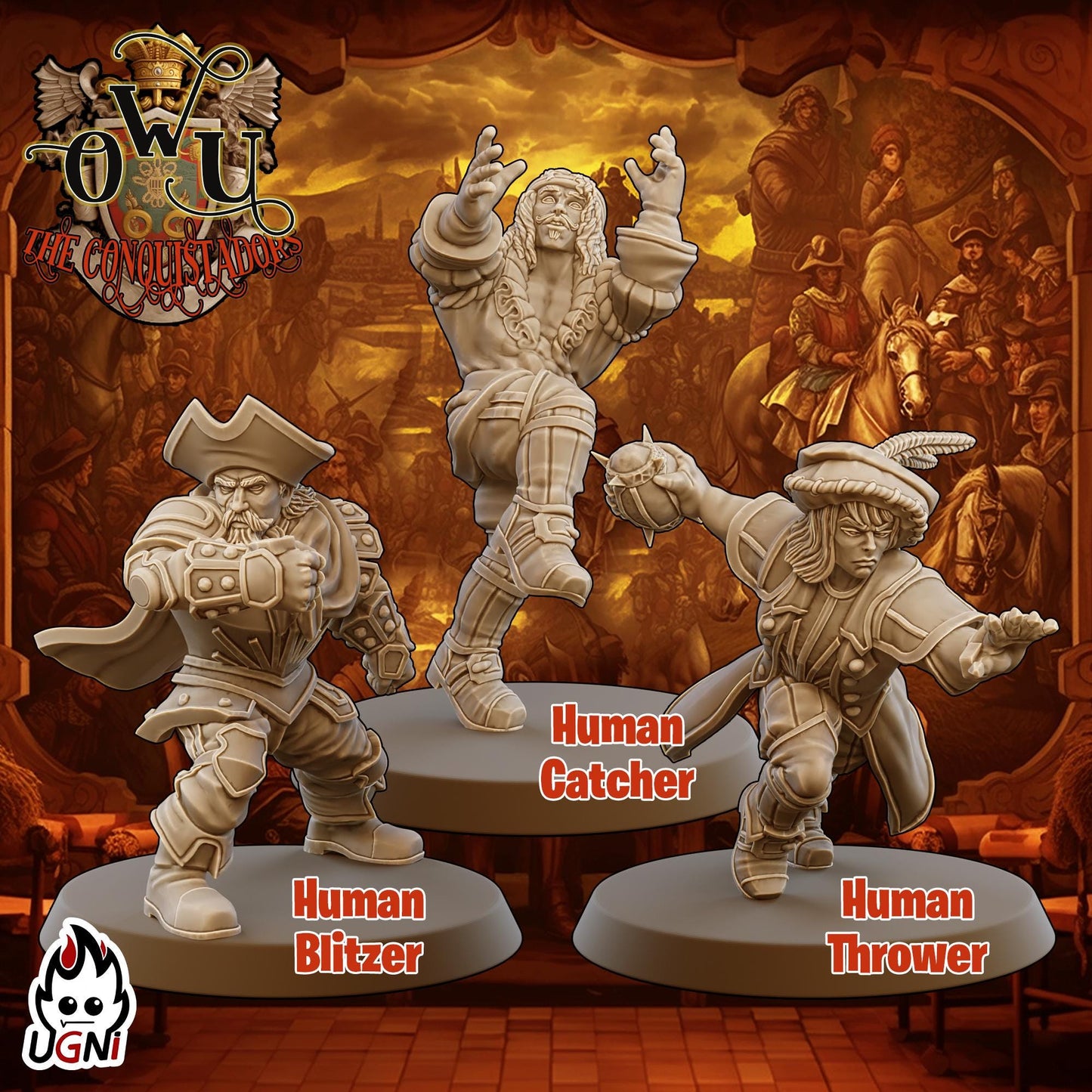 OWU Team (Conquistador Style) Designed by UGNI Miniatures - Fantasy Football - product image 5 of 9