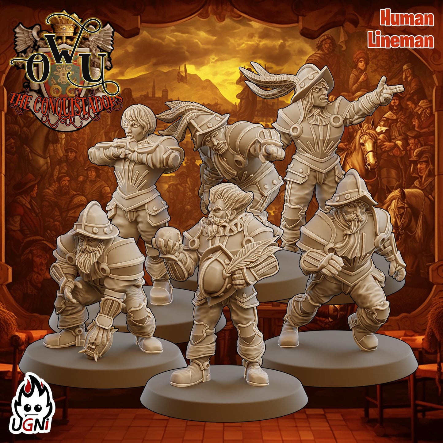 OWU Team (Conquistador Style) Designed by UGNI Miniatures - Fantasy Football - product image 6 of 9