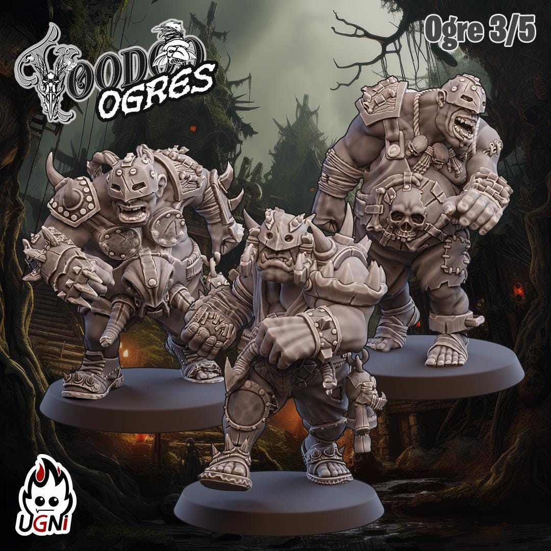 Ogre Team (Voodoo Style) Designed by UGNI Miniatures - Fantasy Football - product image 4 of 9