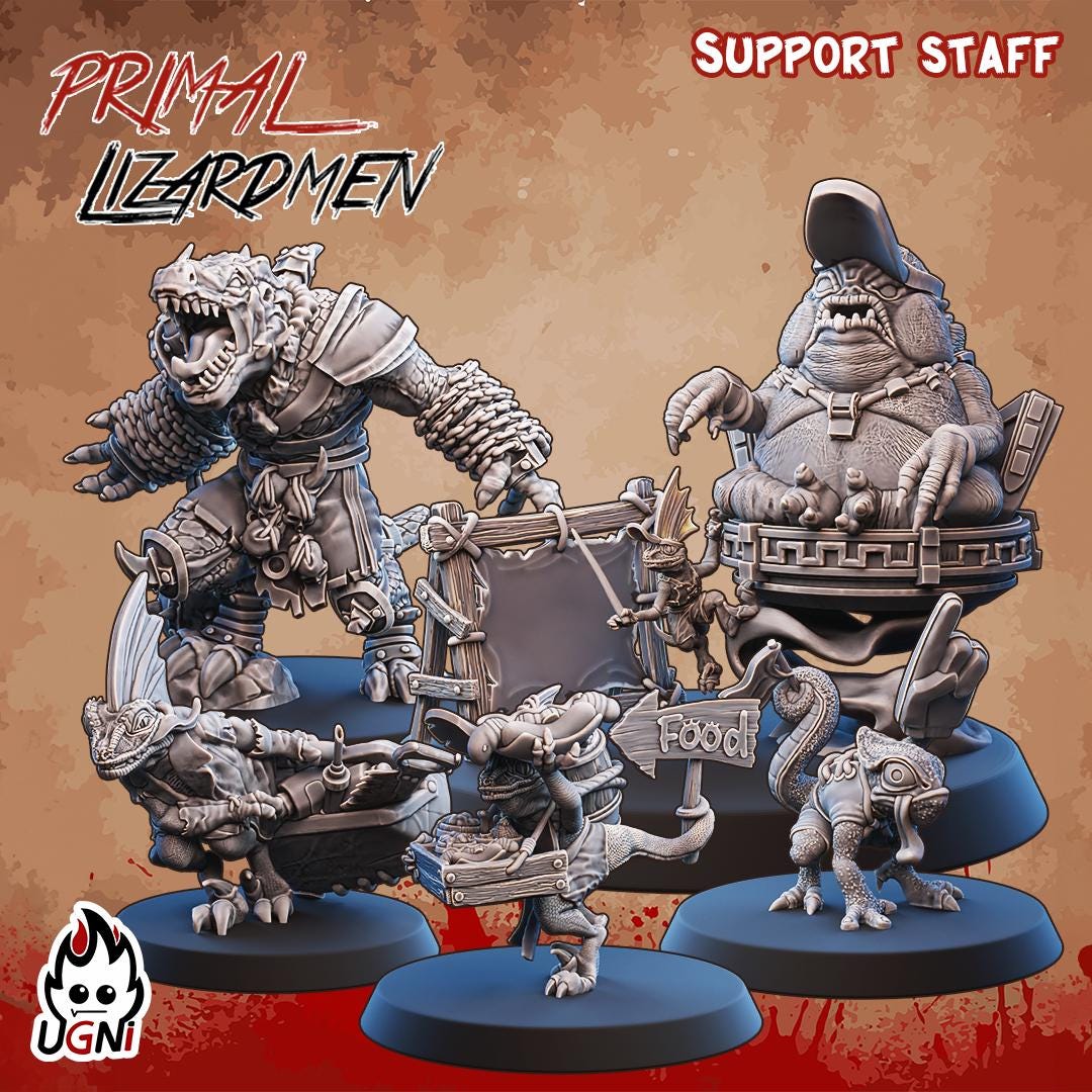 Lizardmen Team (Primal Style) Designed by UGNI Miniatures - Fantasy Football - product image 7 of 8