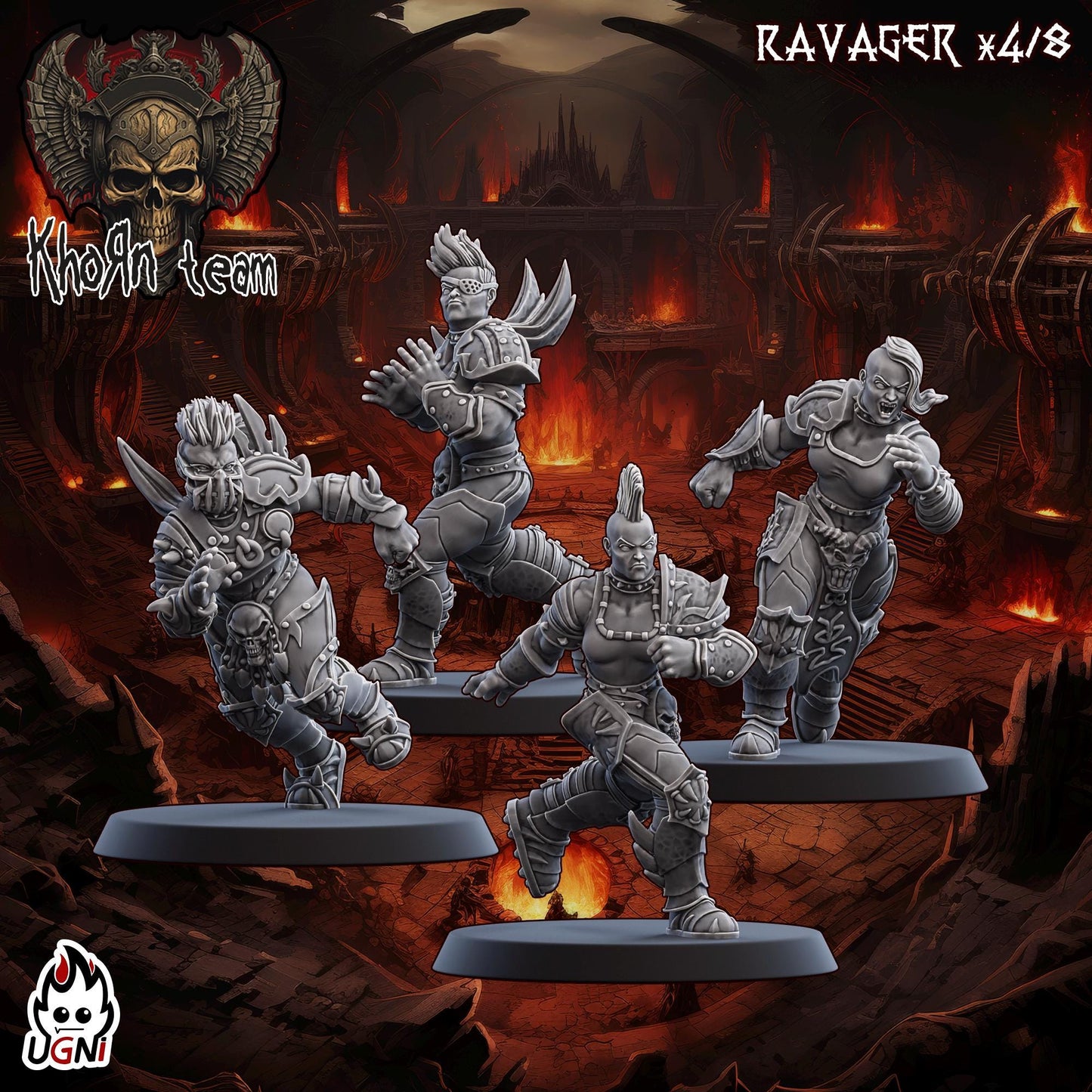 KhoЯn Team (Bloody Valkyrie Style) Designed by UGNI Miniatures - Fantasy Football - product image 6 of 9