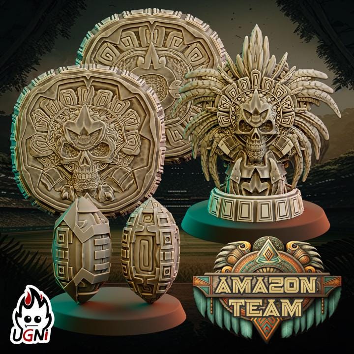 Amazon Team (Aztec Style) Designed by UGNI Miniatures - Fantasy Football - product image 10 of 10