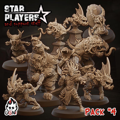 Star Player Pack #4 Star Player - Designed by UGNI Miniatures - Fantasy Football - product image 1 of 8