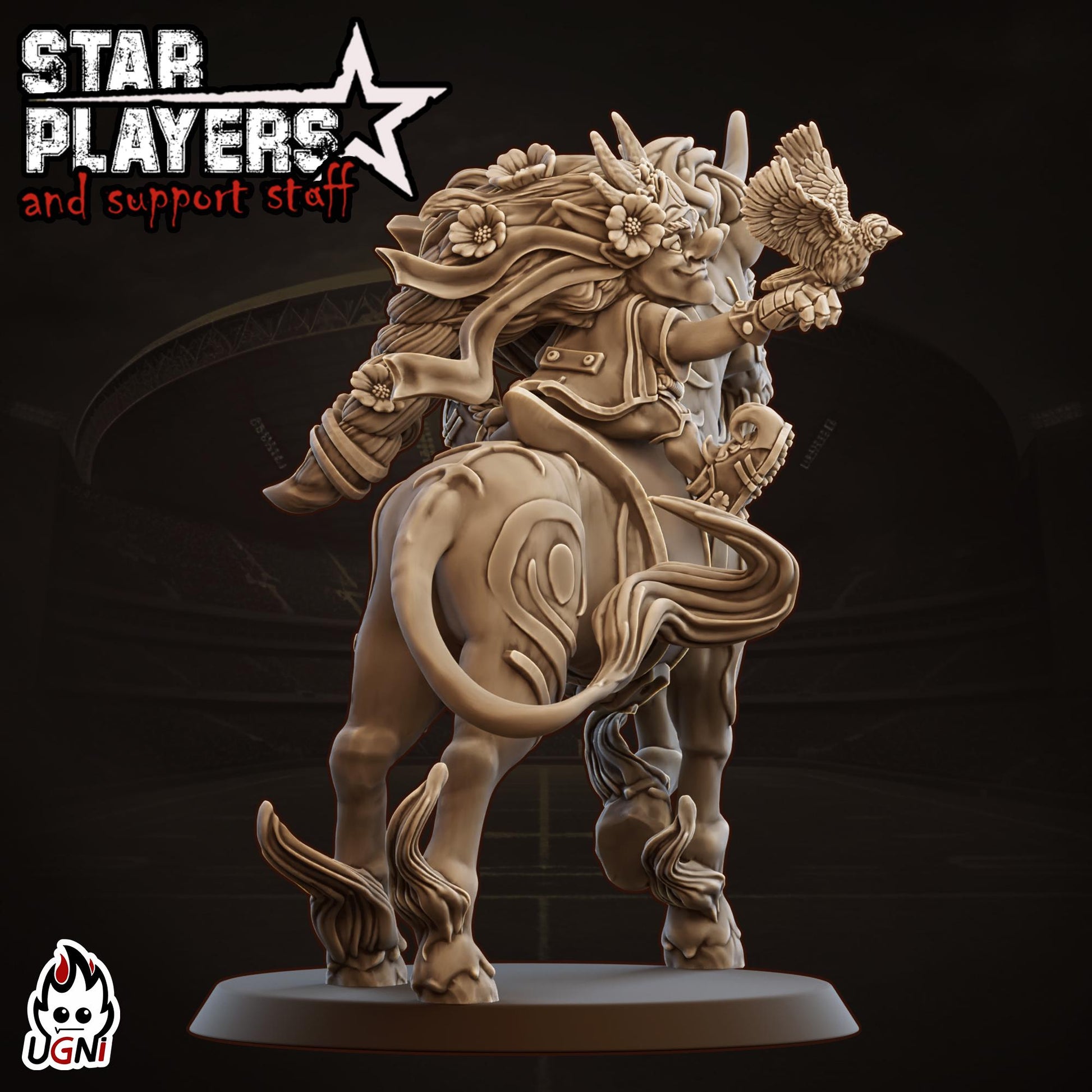 Dowana Timberfoot + x2 Riding animal Star Player - Designed by UGNI Miniatures - Fantasy Football - product image 3 of 3