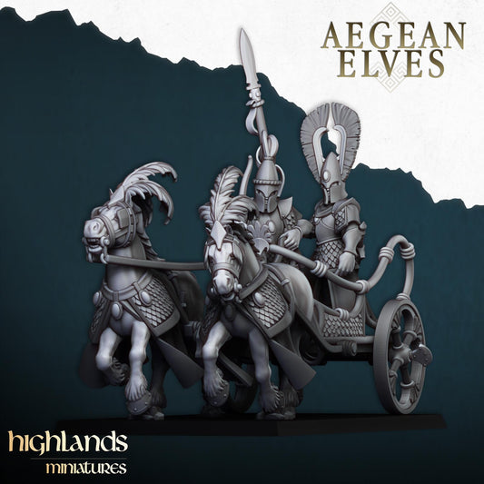 Highland Miniatures Aegean Elf Chariot - Fantasy / D&D (Custom Order) - product image 1 of 4
