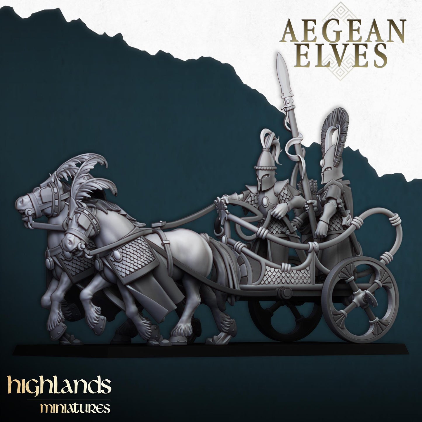 Highland Miniatures Aegean Elf Chariot - Fantasy / D&D (Custom Order) - product image 4 of 4