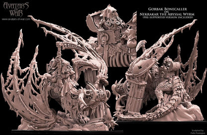 Avatars of War Gorvak Bonecaller on Nekrakar the Abyssal Wyrm - Fantasy / D&D (Custom Order) - product image 2 of 3