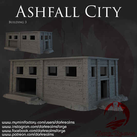 Dark Realms Ashfall City - Building 3 Warehouse - Printed on FDM Bambu Lab X1 Carbon (Custom Order) - product image