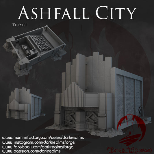 Dark Realms Ashfall City - Building 6 Theatre - Printed on FDM Bambu Lab X1 Carbon (Custom Order) - product image