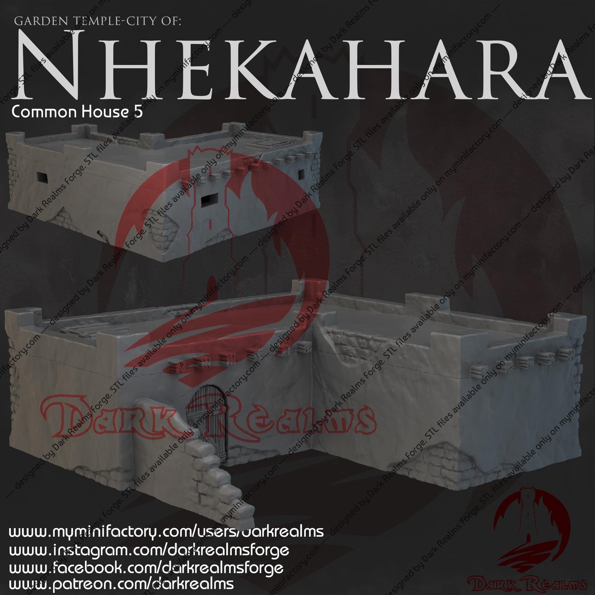 Dark Realms Nhekahara - Common House 5 - Printed on FDM Bambu Lab X1 Carbon (Custom Order) - product image