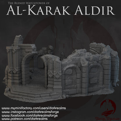 Dark Realms Ruined Watchtower - Al-Karak Aldir - Printed on FDM Bambu Lab X1 Carbon (Custom Order) - product image 6 of 9