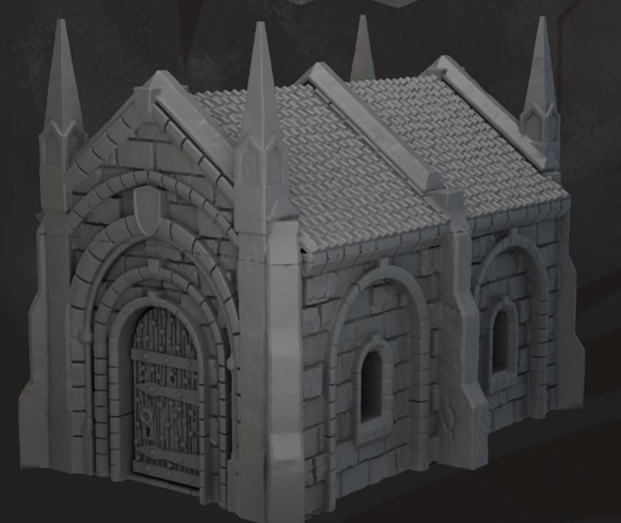 Dark Realms Necropolis - Mausoleum - Printed on FDM Bambu Lab X1 Carbon (Custom Order) - product image 4 of 5