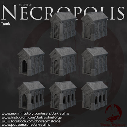 Dark Realms Necropolis - Tombs - Printed on FDM Bambu Lab X1 Carbon (Custom Order) - product image 2 of 10