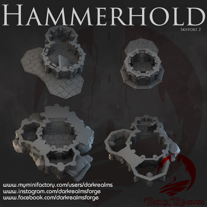 Dark Realms Kir Badur - Hammerhold Skyport 2 - Printed on FDM Bambu Lab X1 Carbon (Custom Order) - product image 2 of 2
