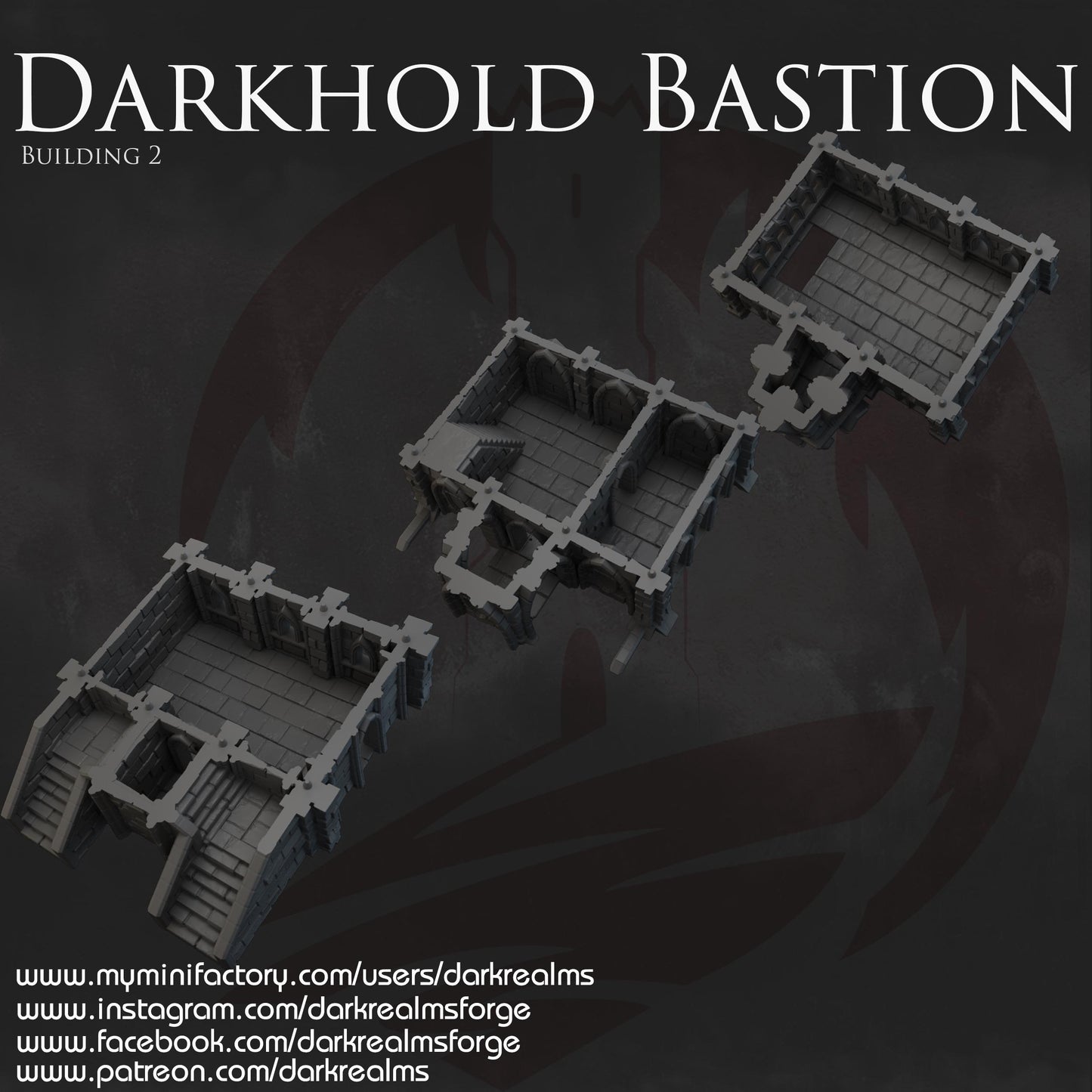 Dark Realms Darkhold Bastion - Building 2 - Printed on FDM Bambu Lab X1 Carbon (Custom Order) - product image 2 of 2
