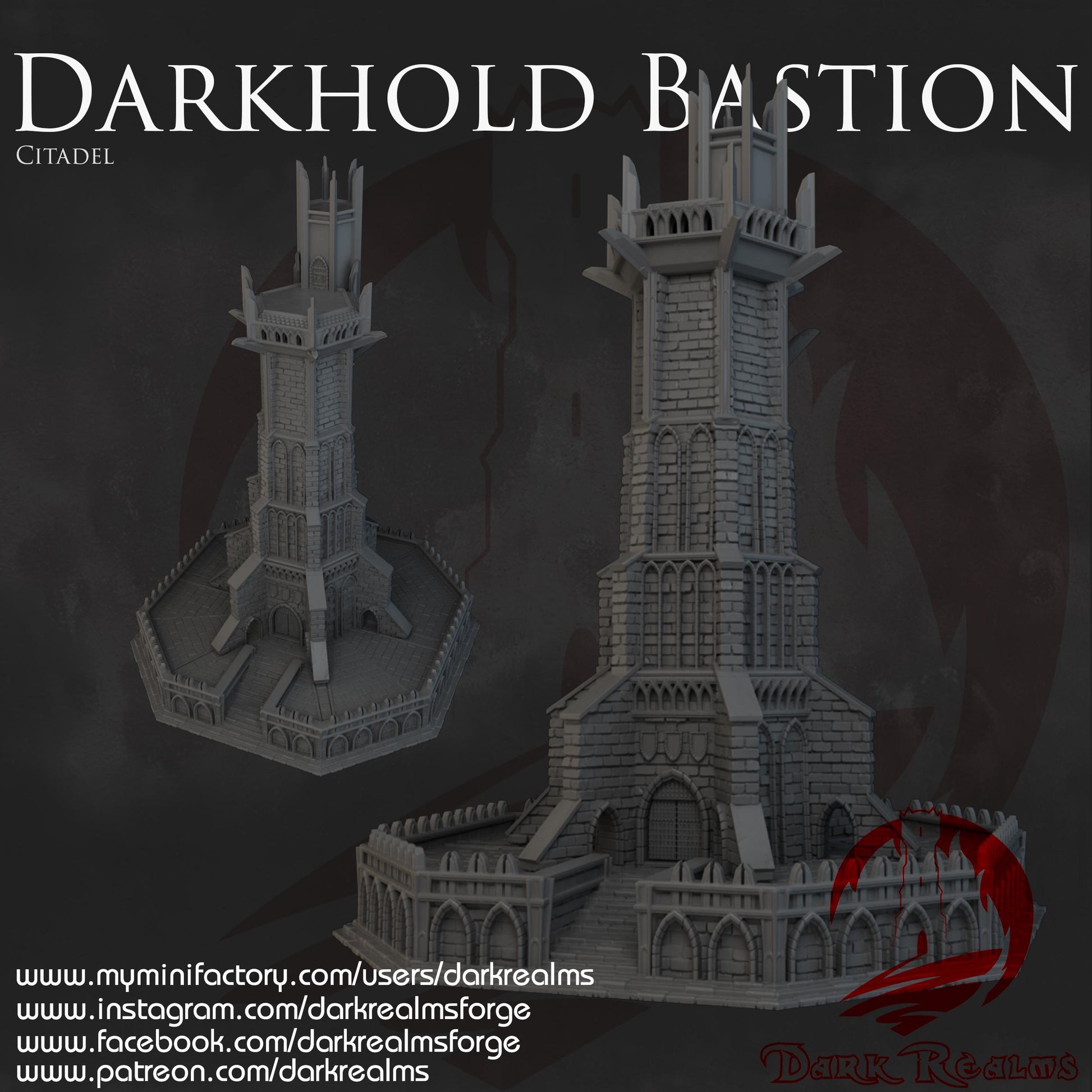 Dark Realms Darkhold Bastion - Darkhold Bastion - Printed on FDM Bambu Lab X1 Carbon (Custom Order) - product image 1 of 2
