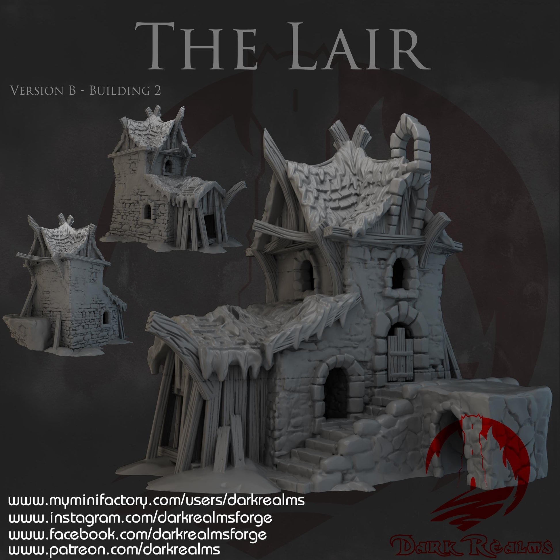 Dark Realms The Lair - Printed on FDM Bambu Lab X1 Carbon (Custom Order) - product image 4 of 6