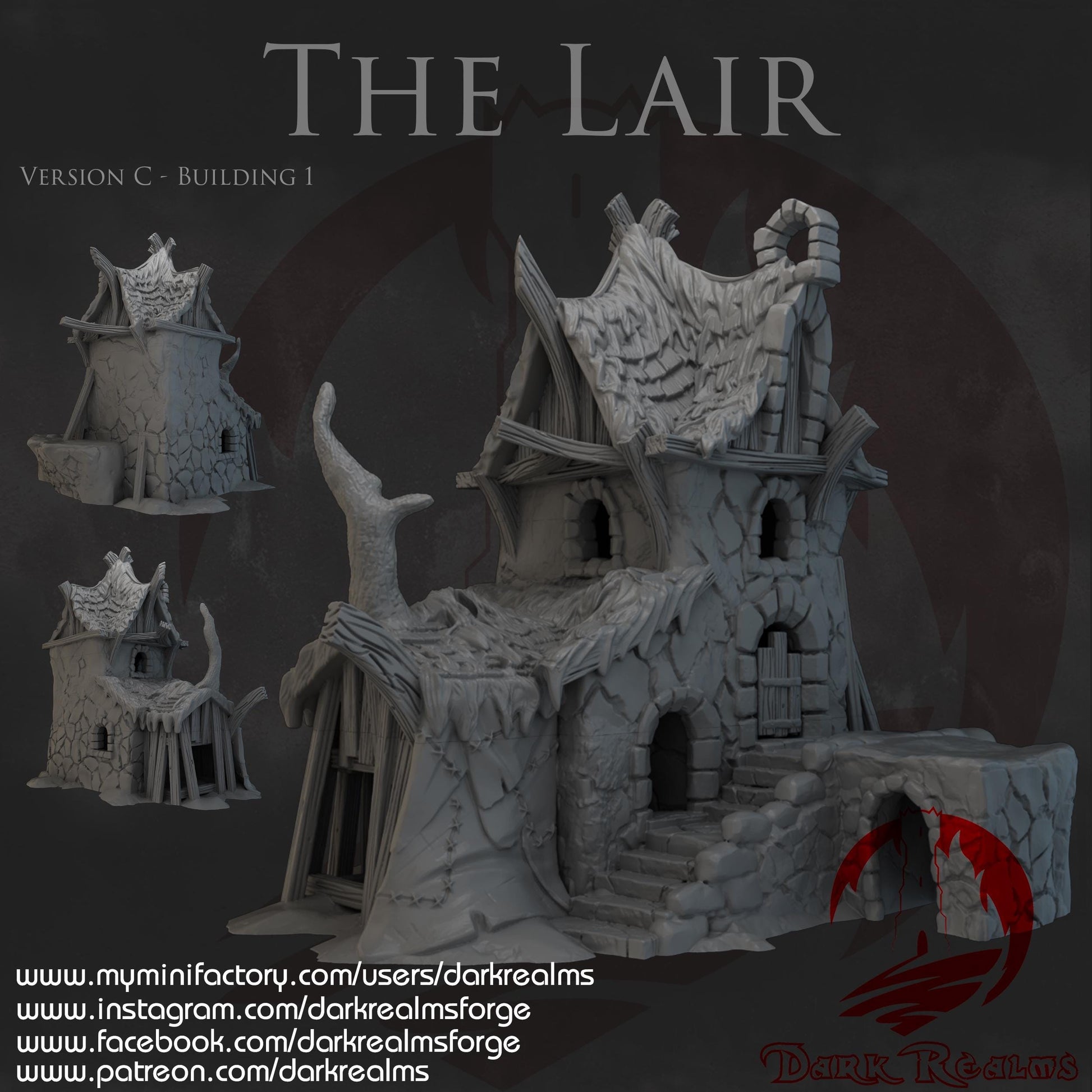 Dark Realms The Lair - Printed on FDM Bambu Lab X1 Carbon (Custom Order) - product image 1 of 6