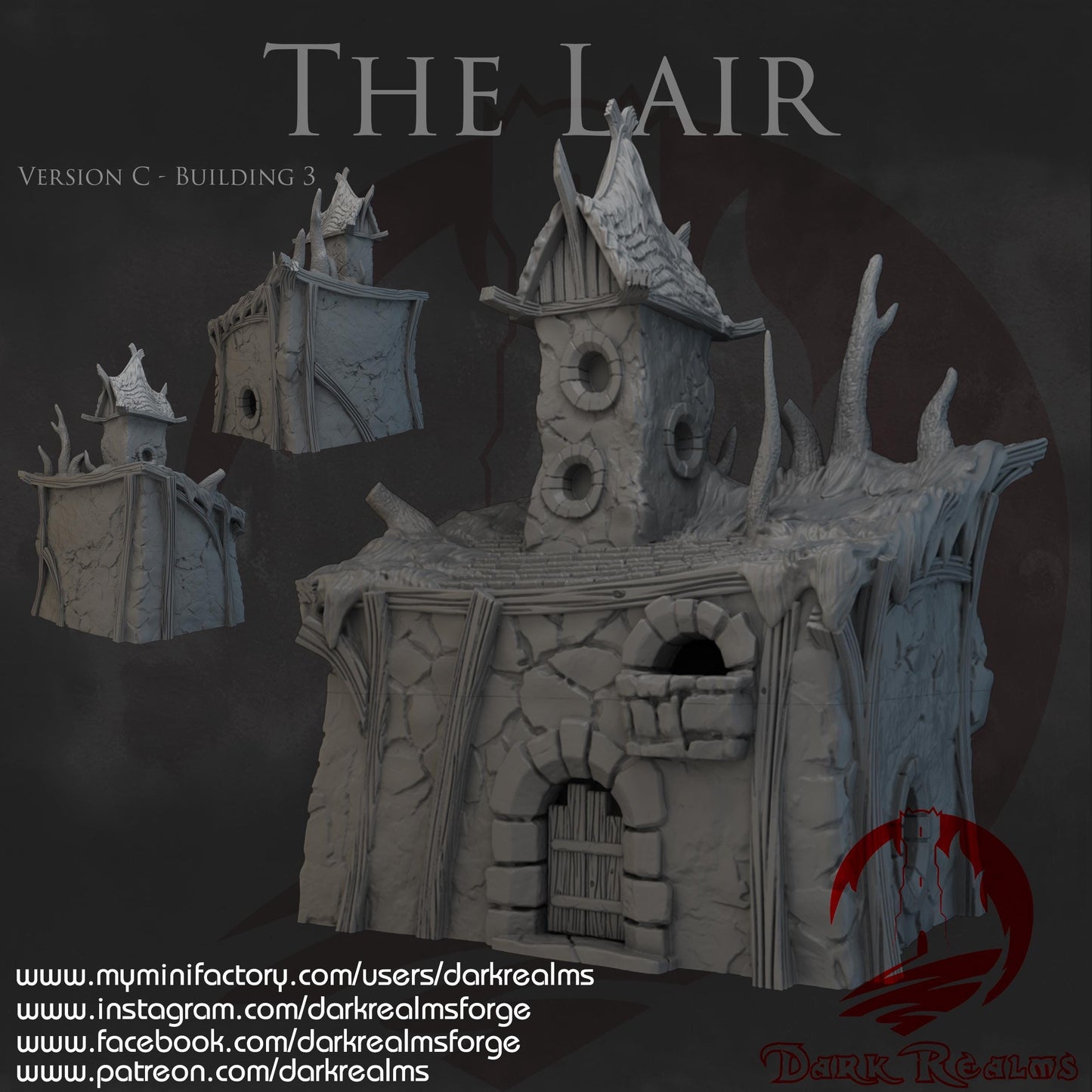Dark Realms The Lair - Printed on FDM Bambu Lab X1 Carbon (Custom Order) - product image 5 of 6