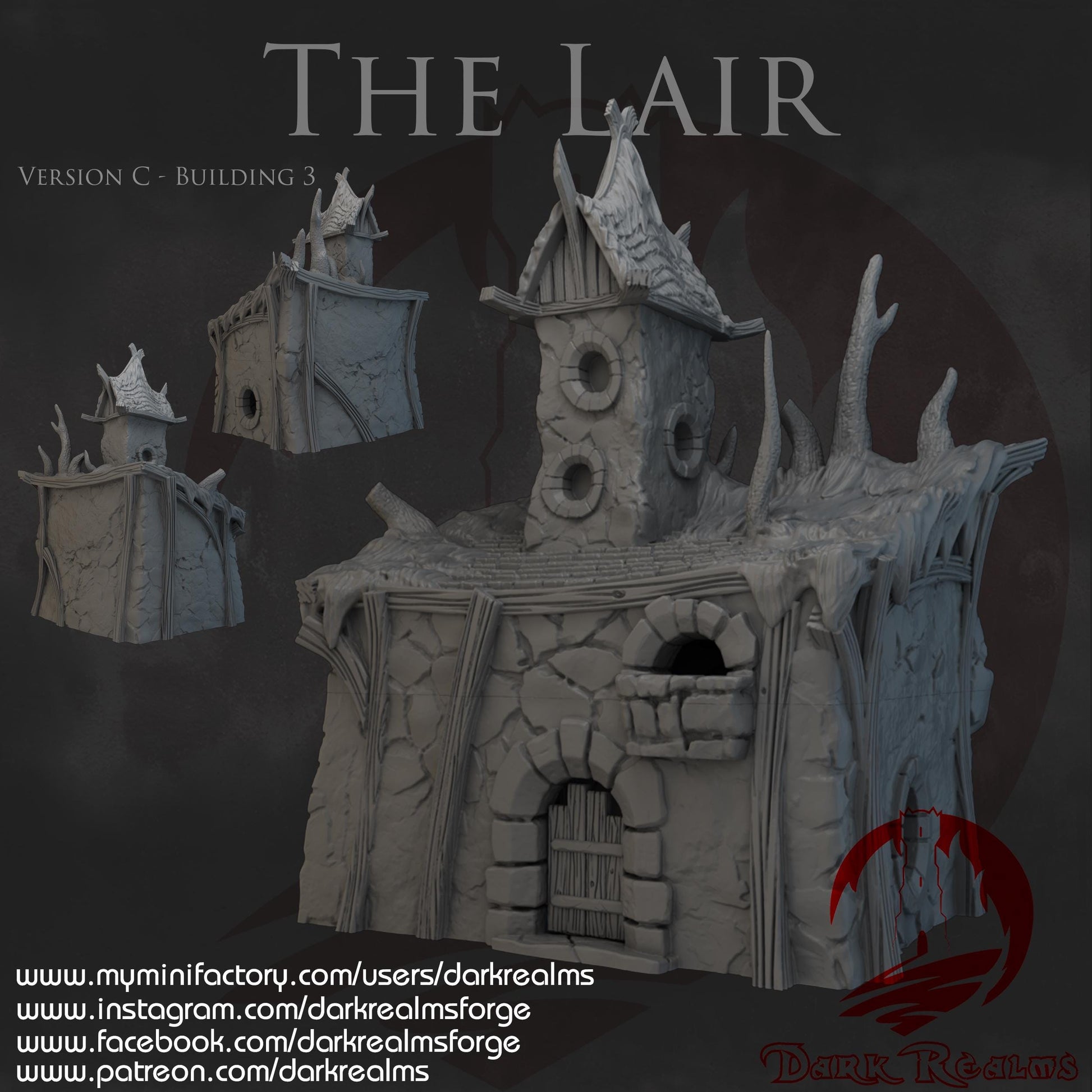 Dark Realms The Lair - Printed on FDM Bambu Lab X1 Carbon (Custom Order) - product image 5 of 6