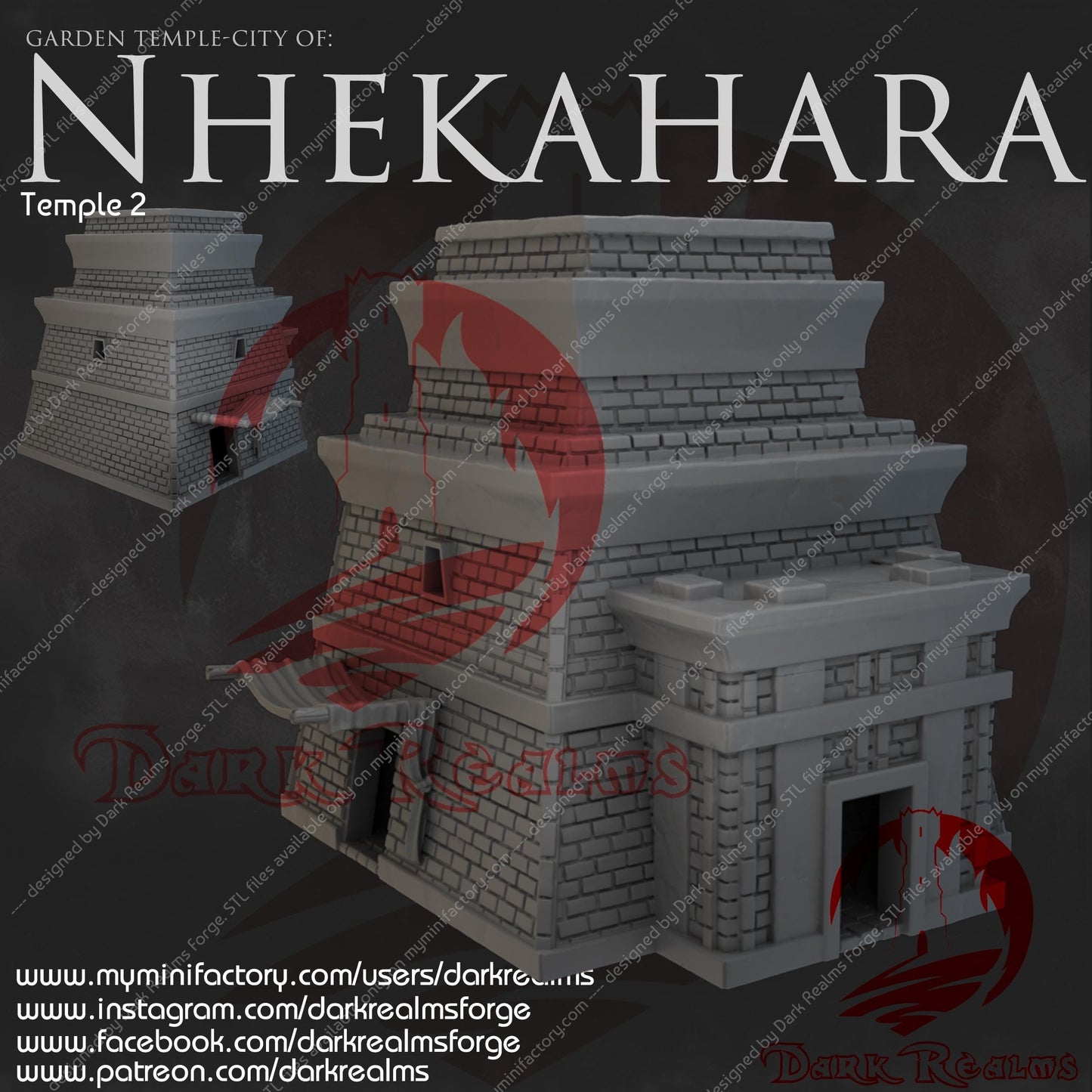 Dark Realms Nhekahara - Temple 2 - Printed on FDM Bambu Lab X1 Carbon (Custom Order) - product image