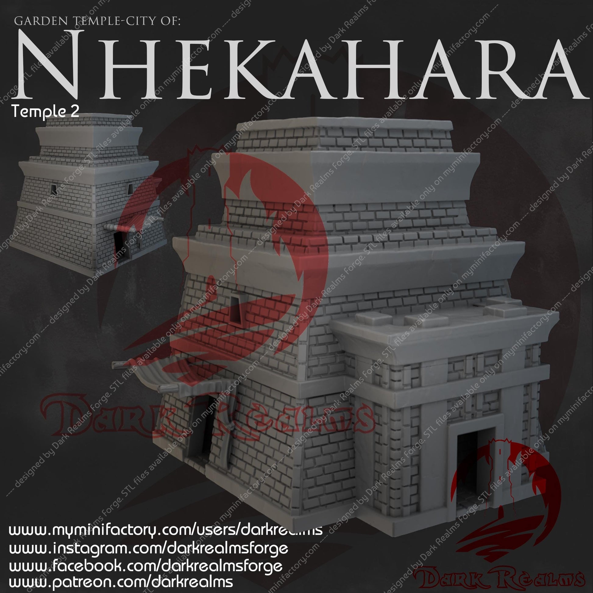 Dark Realms Nhekahara - Temple 2 - Printed on FDM Bambu Lab X1 Carbon (Custom Order) - product image