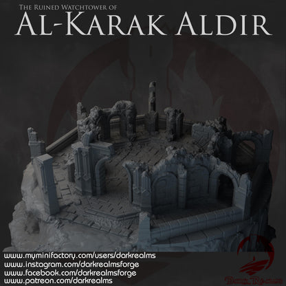 Dark Realms Ruined Watchtower - Al-Karak Aldir - Printed on FDM Bambu Lab X1 Carbon (Custom Order) - product image 2 of 9