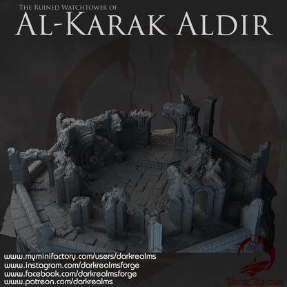 Dark Realms Ruined Watchtower - Al-Karak Aldir - Printed on FDM Bambu Lab X1 Carbon (Custom Order) - product image 4 of 9