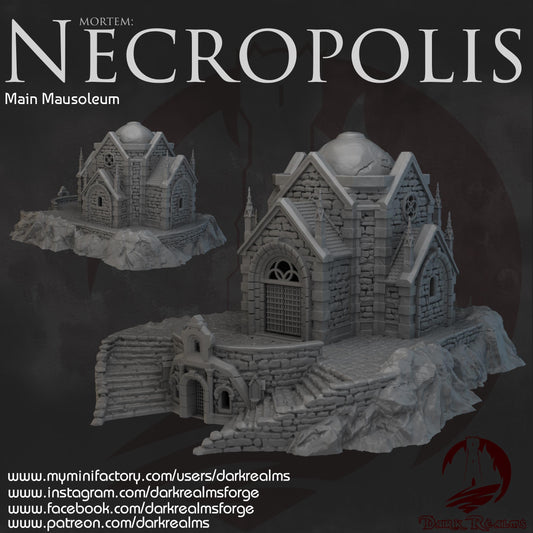 Dark Realms Necropolis - Main Mausoleum - Printed on FDM Bambu Lab X1 Carbon (Custom Order) - product image 1 of 2