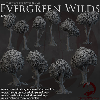Dark Realms Evergreen Wilds - Trees - Printed on FDM Bambu Lab X1 Carbon (Custom Order) - product image 2 of 2