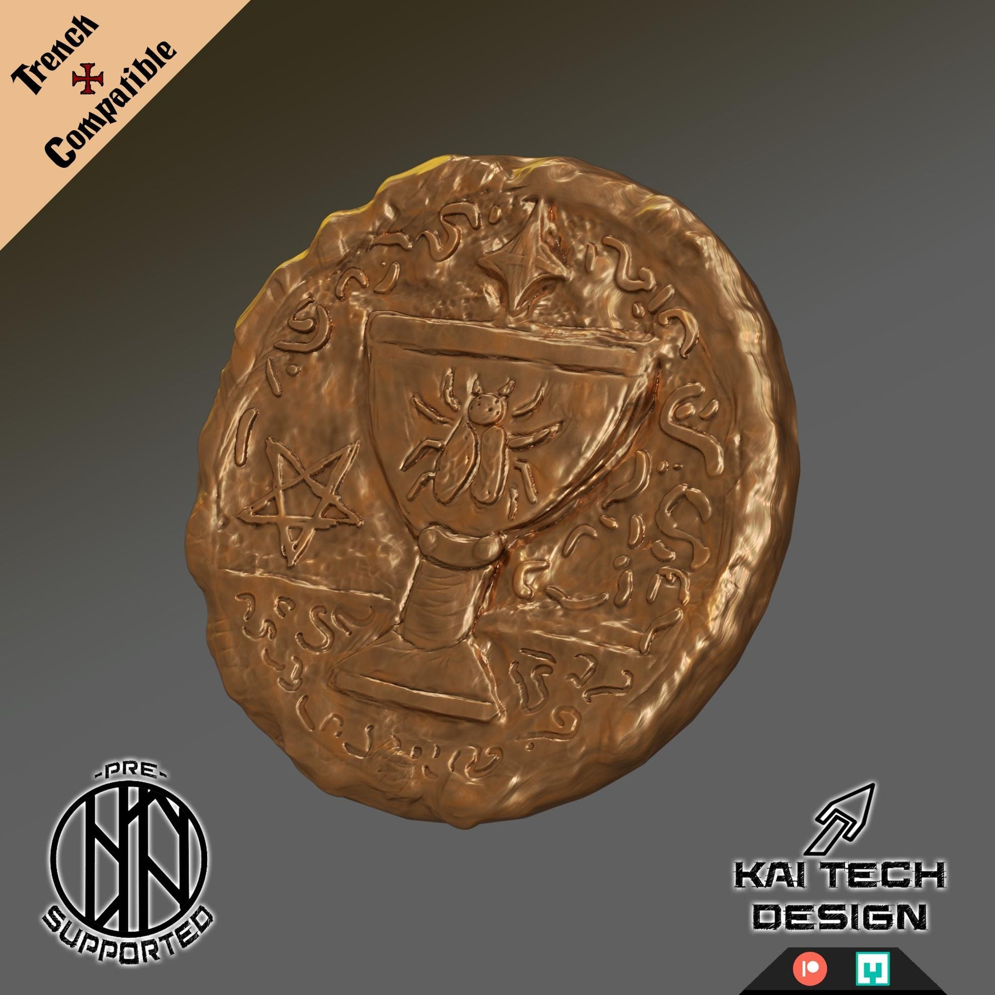 Kaitech Grail Coin Objective Markers x6 - Trench  Compatible (Custom Order) - product image