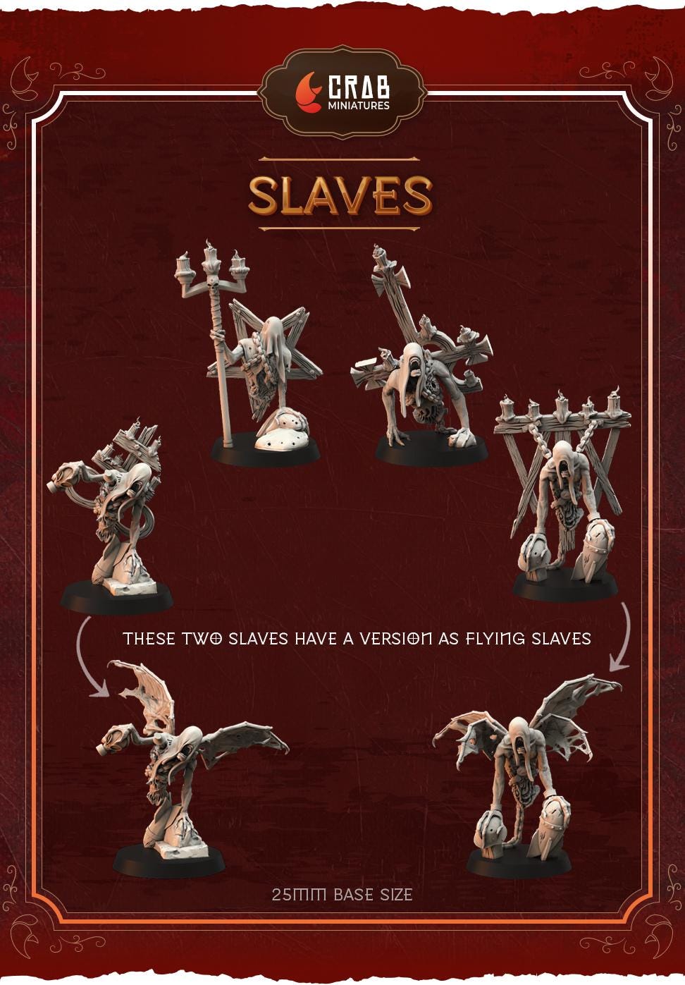 Crab Miniatures Slaves - Trench  Compatible (Custom Order) - product image 1 of 2