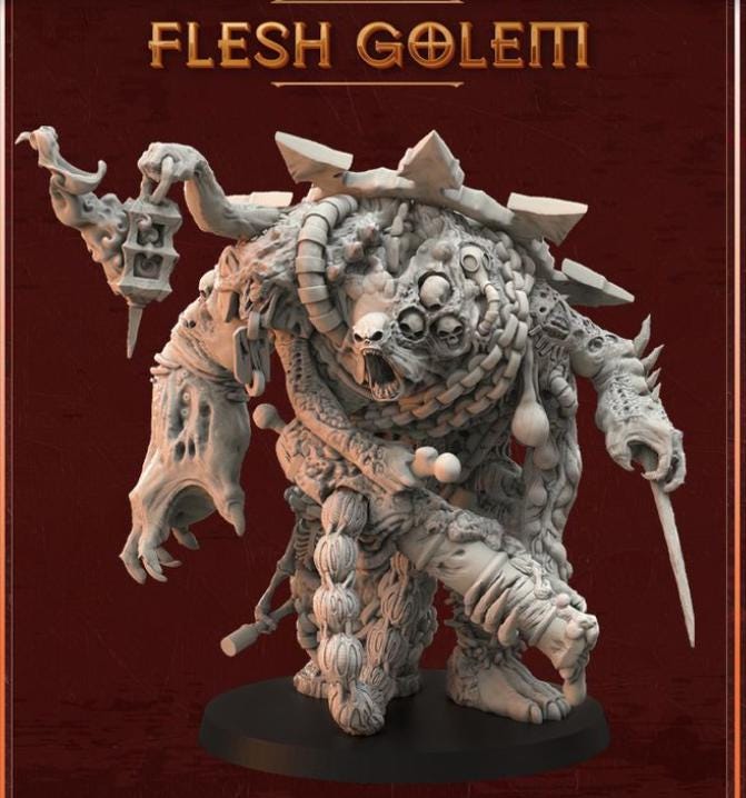 Crab Miniatures Flesh Golem - Trench  Compatible (Custom Order) - product image 1 of 2