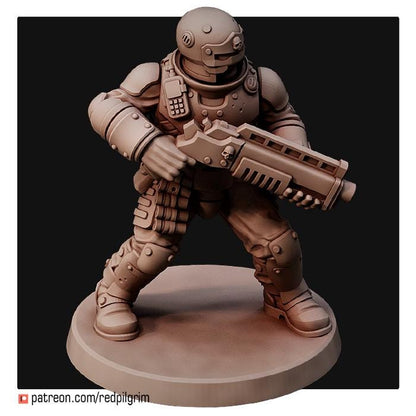 Riot Police Unit x5 Trench Crusade Compatible (Custom Order) - product image 4 of 6